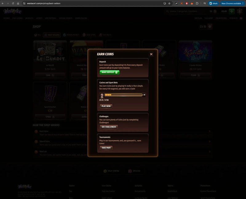 What Happens When You Log In to WestAce Casino